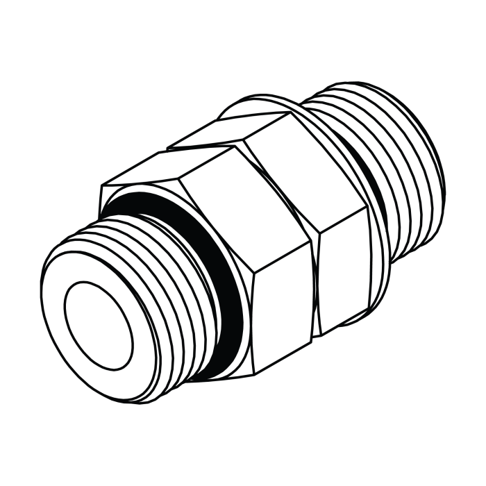 3474-08-08 O-Ring Boss (ORB) Adjustable male Union