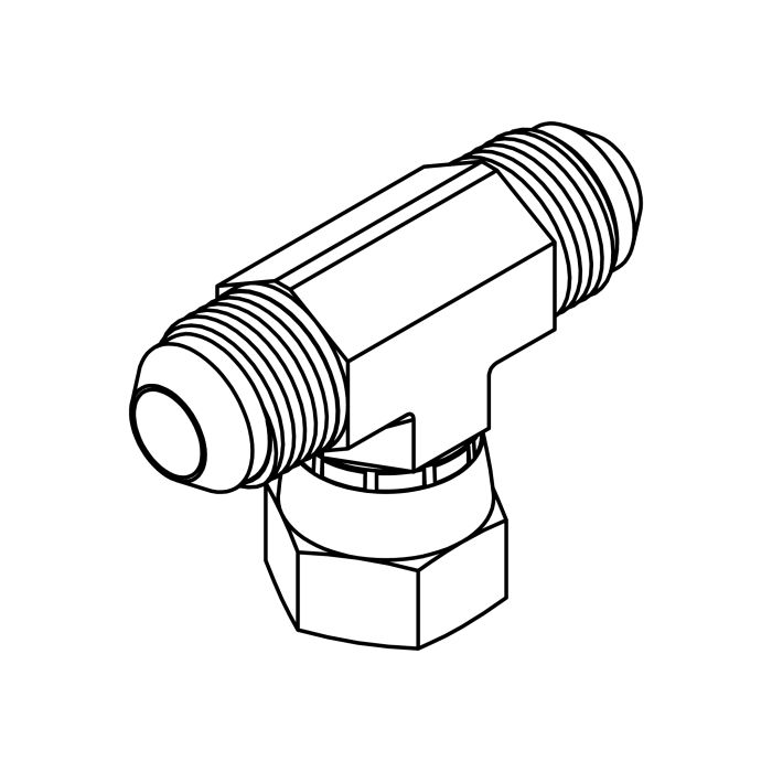 6600-24-24-24 JIC Swivel Branch Tee