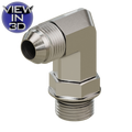 6801-L-04-04 JIC to O-Ring - Long Elbow 90°
