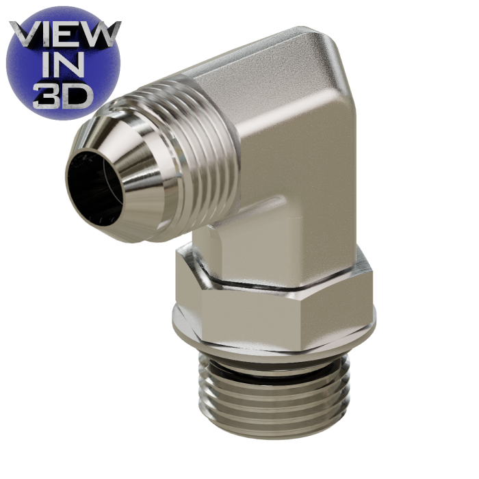 6801-05-04 JIC to O-Ring Elbow 90°