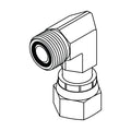 FS6500-04-04 SAE ORFS Male x SAE ORFS Female Swivel 90° Elbow