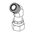 FS6502-04-04 SAE ORFS Male x SAE ORFS Female Swivel 45° Elbow