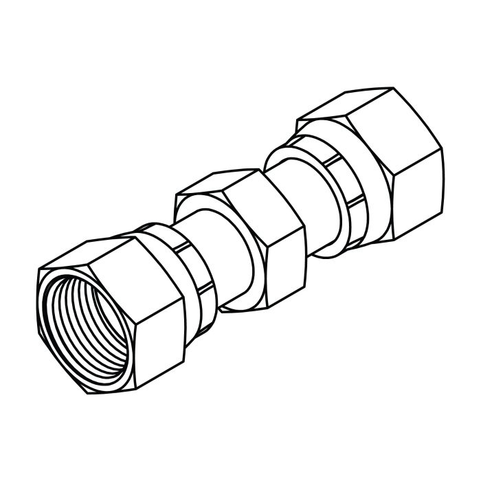 FS6565-16-16 ORFS Female Swivel to ORFS Female Swivel Union