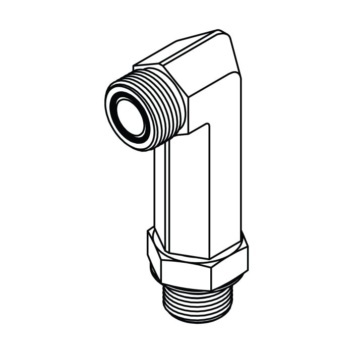 FS6801-L-10-10 ORFS Male to O-Ring Male 90° Adjustable Stud Elbow - Long