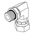 FS6809-04-04 O-Ring Boss Male to ORFS Female Adjustable Swivel Stud 90° Elbow