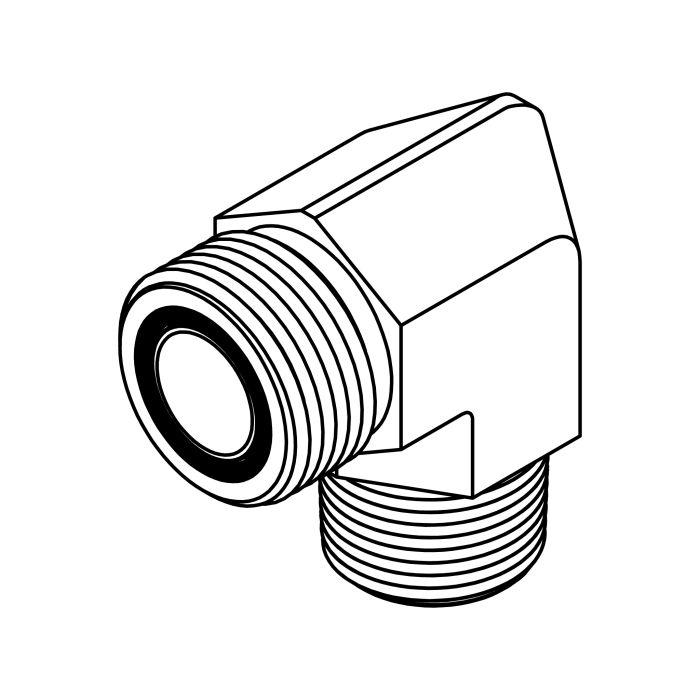 FS2501-06-06 ORFS to Pipe Elbow 90°
