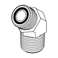 FS2503-04-02 ORFS to Pipe Elbow 45°