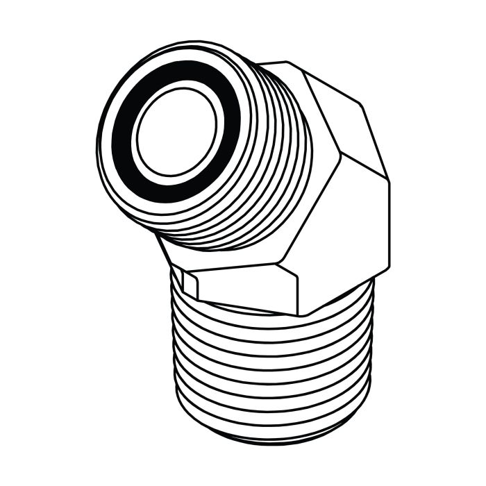 FS2503-06-08 ORFS to Pipe Elbow 45°
