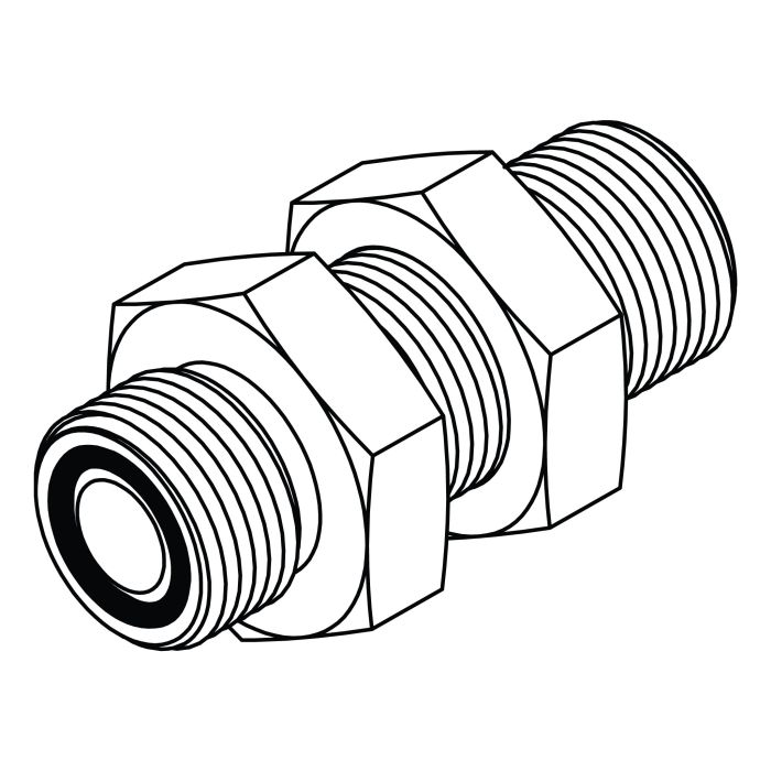 FS2700-LN-08-10 ORFS Bulkhead Union with Locknut
