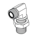 FS2701-LN-04-04 ORFS Bulkhead Union 90° with Locknut